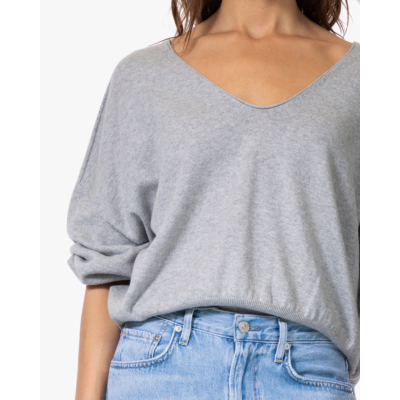 Drykorn Risory Pullover Lange Mouwen en Ronde Hals Grijs