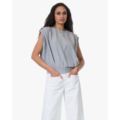 Drykorn Calluna Gedrappeerd Mouwloos Sweatshirt Grijs