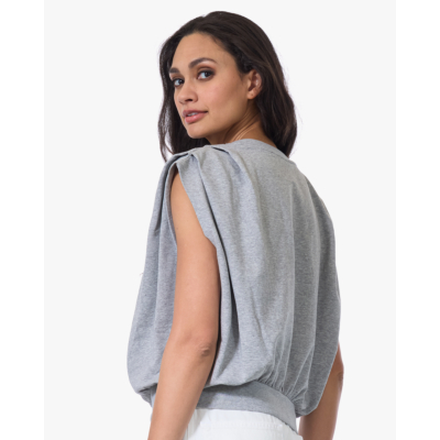 Drykorn Calluna Gedrappeerd Mouwloos Sweatshirt Grijs