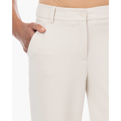 Japan TKY Bazy Bonded Flared Travel Jersey Pantalon Off-white
