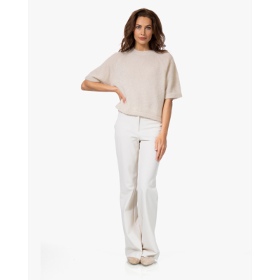 Japan TKY Bazy Bonded Flared Travel Jersey Pantalon Off-white