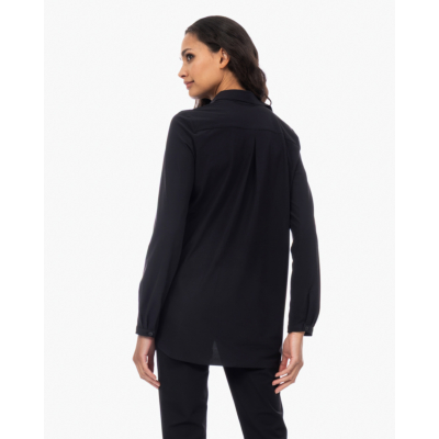 Japan TKY Kaemi Travel Jersey V-hals Blouse Zwart