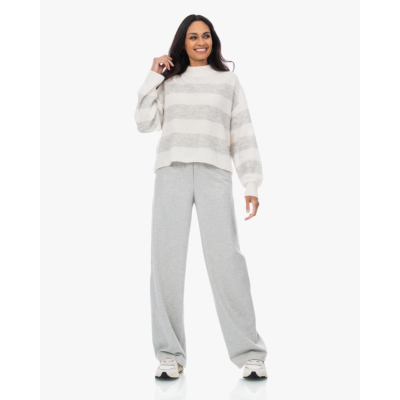 Drykorn Mathisa wollen gestreepte pullover off-white