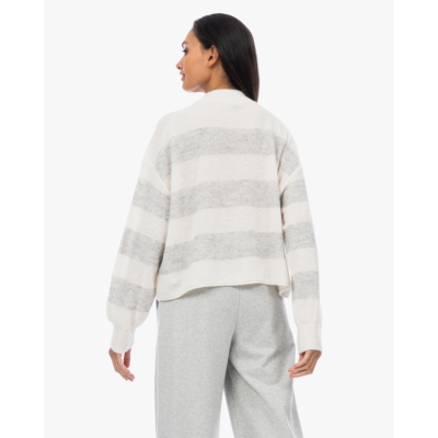 Drykorn Mathisa wollen gestreepte pullover off-white