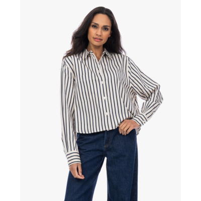 Anine Bing Essie Cropped Blouse Martime Stripe