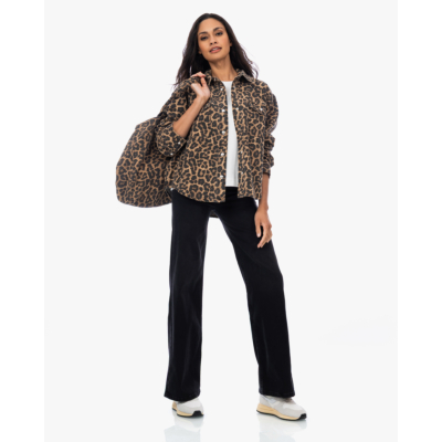 Anine Bing Paxton Leopard Blouse Bruin