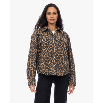 Anine Bing Paxton Leopard Blouse Bruin