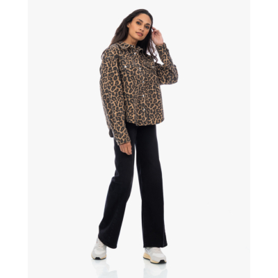 Anine Bing Paxton Leopard Blouse Bruin