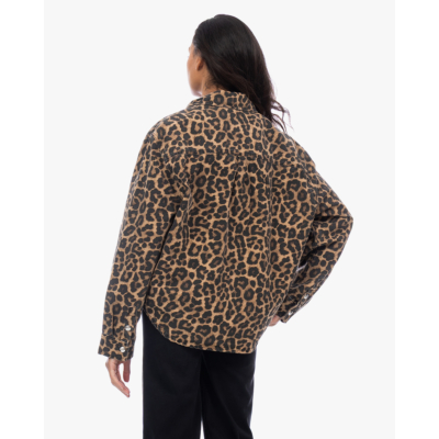 Anine Bing Paxton Leopard Blouse Bruin