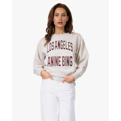 Anine Bing Harry Shrunken Sweater LA Beige