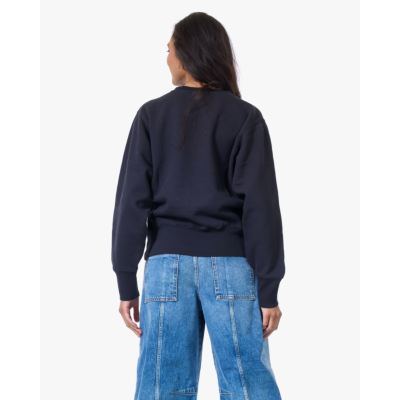 Anine Bing Harry Shrunken LA Crewneck Sweatshirt Zwart