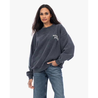 Anine Bing Miles Print Sweater Zwart