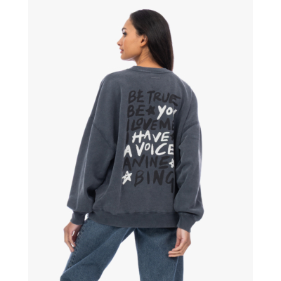 Anine Bing Miles Print Sweater Zwart