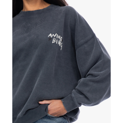 Anine Bing Miles Print Sweater Zwart