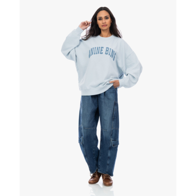 Anine Bing Miles Crewneck Sweater Lichtblauw