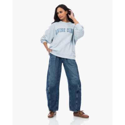 Anine Bing Miles Crewneck Sweater Lichtblauw