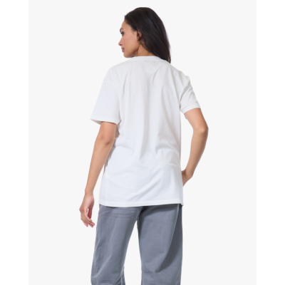 Anine Bing T-shirt met Leopard Print Logo Wit