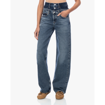 Agolde Elson Double Waistband Jeans Pendulum Portrait