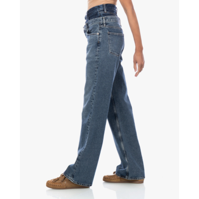 Agolde Elson Double Waistband Jeans Pendulum Portrait