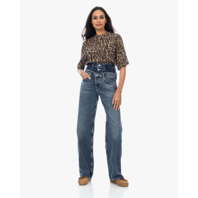 Agolde Elson Double Waistband Jeans Pendulum Portrait