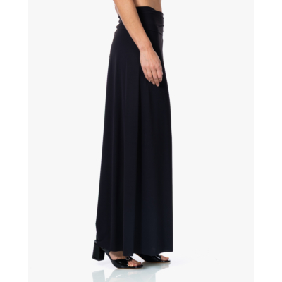 Japan TKY Kuzi Light Travel Wijde Pijpen Pantalon Diepzwart