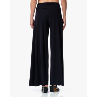 Japan TKY Kuzi Light Travel Wijde Pijpen Pantalon Diepzwart