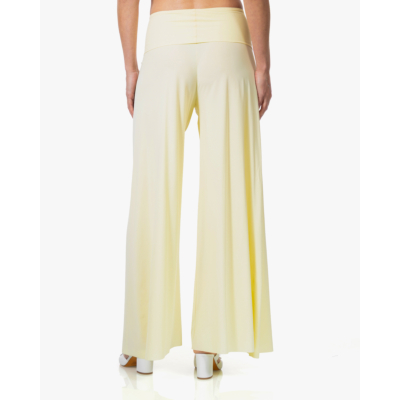 Japan TKY Kuzi Light Travel Wijde Pijpen Pantalon Geel