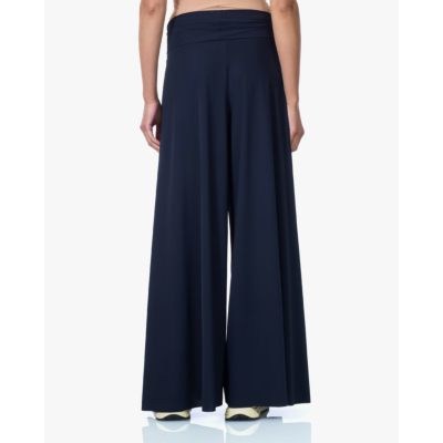 Japan TKY Kuzi Light Travel Wijde Pijpen Pantalon Zwartblauw
