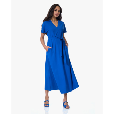 Japan TKY Yukijura Travel Jersey Jurk met Ceintuur True Indigo
