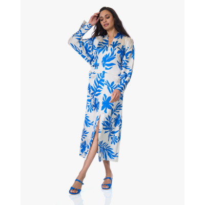 Japan TKY Kirari Satijnen Jurk met Print Ocean Bloom