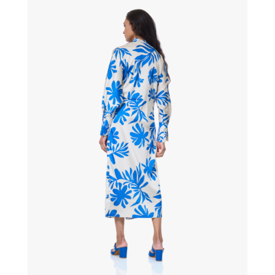 Japan TKY Kirari Satijnen Jurk met Print Ocean Bloom