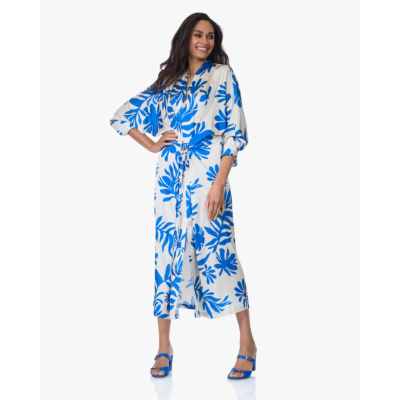 Japan TKY Kirari Satijnen Jurk met Print Ocean Bloom