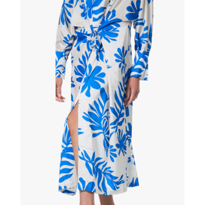 Japan TKY Kirari Satijnen Jurk met Print Ocean Bloom
