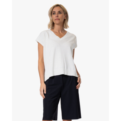 Japan TKY Yunea Linnen Knit Top Wit