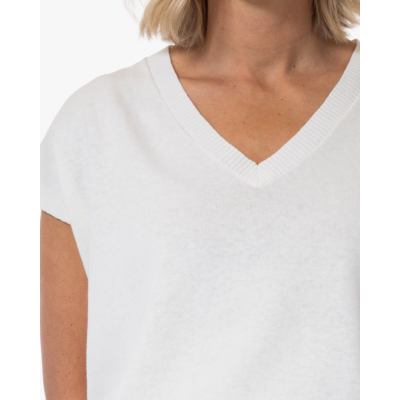 Japan TKY Yunea Linnen Knit Top Wit