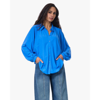 Japan TKY Iwai Travel Jersey Blouse Ocean