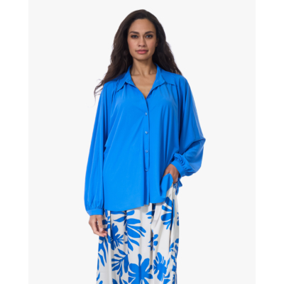 Japan TKY Iwai Travel Jersey Blouse Ocean