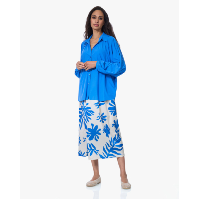 Japan TKY Iwai Travel Jersey Blouse Ocean