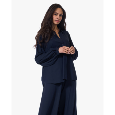 Japan TKY Iwai Travel Jersey Blouse Zwartblauw