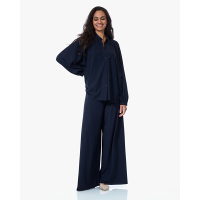 Japan TKY Iwai Travel Jersey Blouse Zwartblauw