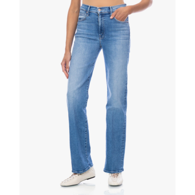 Mother The kick it jeans straight leg blauw