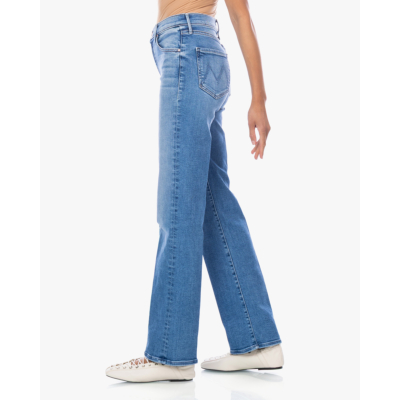 Mother The kick it jeans straight leg blauw