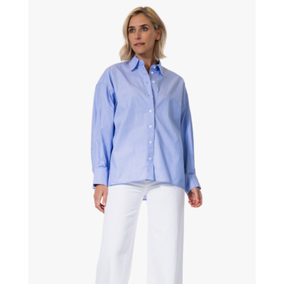 Closed Oversized Blouse Lichtblauw