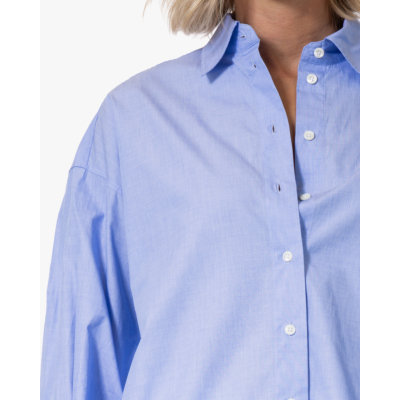Closed Oversized Blouse Lichtblauw