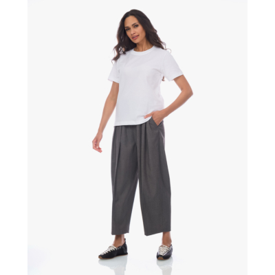 Closed Back Print T-shirt Wit