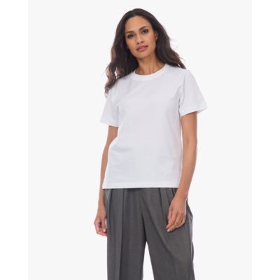 Closed Back Print T-shirt Wit