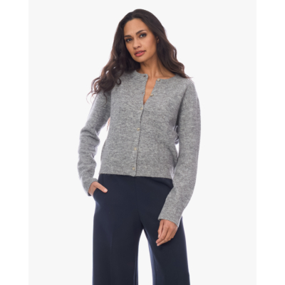 Closed Wollen Doorknoop Vest Grijs