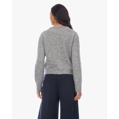 Closed Wollen Doorknoop Vest Grijs