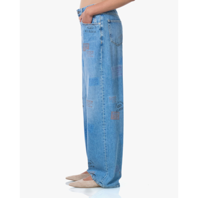 Closed Straight Leg Jeans met Patches Blauw