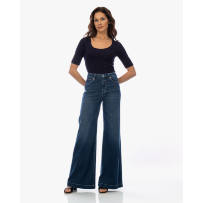 Closed Glow Up Wide Leg Jeans Donkerblauw
